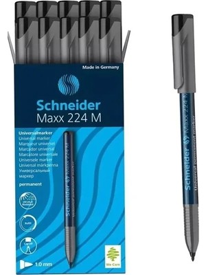 Schneider Asetat Kalem 1,0 mm Maxx 224 M Siyah 10'lu Paket