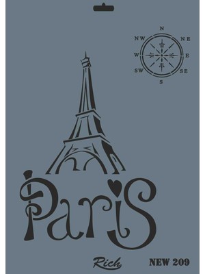 Egecen Rich New Seri N-209 Stencil 35X25 cm