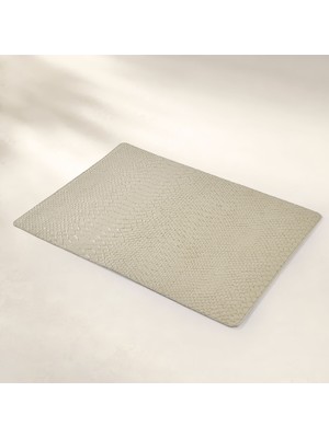Qua Home Cleo Krokodil Amerikan Servis Krem Kahverengi 43X32 cm
