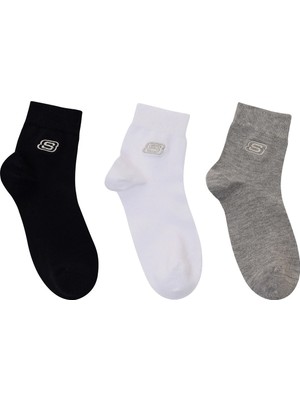 Skechers 3'lü Shiny Bilek Üstü Çorap