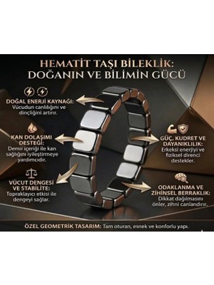 Taşmir Sertifikalı Orijinal Hematit Bileklik - Hematit Taşı Bileklik