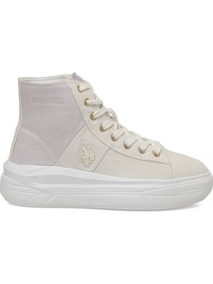 U.s. Polo Assn. Cleberas Jr Bej Kız Çocuk High Sneaker
