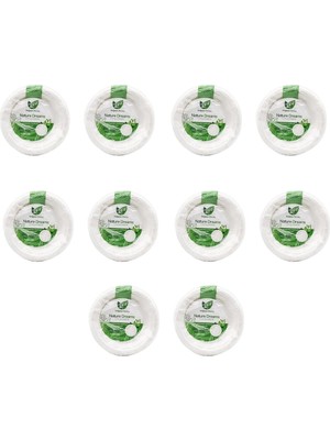 Roll-Up Nature Ekolojik Karton Kağıt Parti Tek Kullanımlık Tabak - 18 Cm. - 50 Adetlik 10 Paket