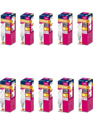 Lu Value B40 4.9W 827 2700K Sarı Renk E14 Mum LED Ampul