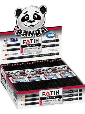 Fatih Kurşun Kalem Panda Yuvarlak 12'li Paket