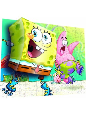Mega Puzzle 110 Parça 3 Boyutlu Puzzle Breakthrough Sponge Bob 2