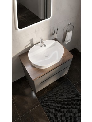 Bocchı BOCCHI SOTTILE SLIM LINE BATARYA BANKLI OVAL LAVABO (1600-001-0126)