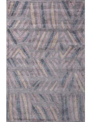 Mey İthalat 3s Pudra Pembe Modern Modern Geometrik Etnik Eskitme Desenli Boho Oturma Odası Salon Yolluk Koridor Mutfak Halısı
