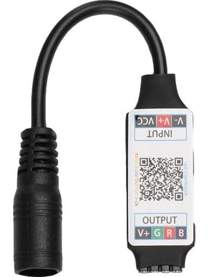 Rgb Şerit LED Kontrol Cihazları - Bluetooth, Sese ve Müziğe Duyarlı, 24 Tuşlu - 6 Amper, 10 Metreye Kadar Rgb Şerit LED Çalıştırır (1, Bluetooth Kontrol Cihazı)