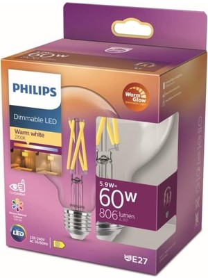 50W G95 E27 2200K Sarı Işık Gold Dim Edilebilir Filament LED Ampul
