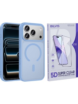 Vendas Apple iPhone 17 Pro Kılıf M-safe Şarj Özellikli Zore Babet Kapak + Bilvis Cam Ekran Koruyucu