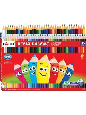 Fatih FA33245KB36RTB Tam Boy Renkli Kalemler, 36 Renk