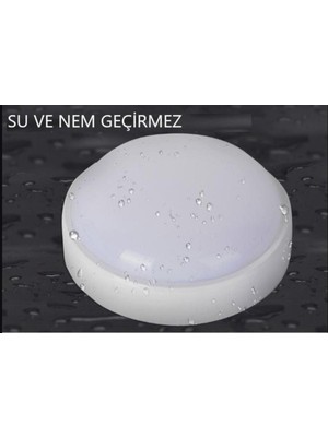 Balkon Lambası Teras Lambası Artos 15W Yuvarlak Banyo Lambası 6400K Beyaz Işık Tavan Lambası (