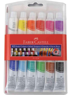 Faber-Castell Tüp Guaj Boya, 12 Renk