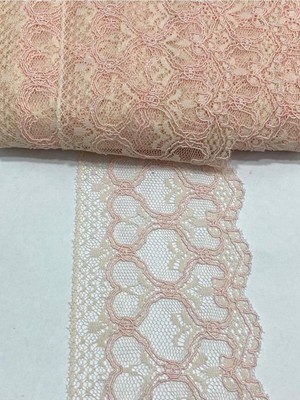 Karan Tuhafiye Dantel/kolberli Dantel / 2 Metre Boyunda / 10 cm Eninde, Pembe