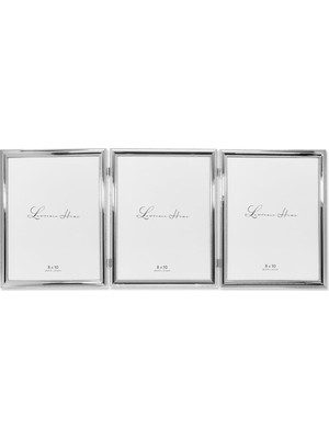 Lawrence Frames 510780T Üçlü Resim Çerçevesi, Gümüş Kaplama, 20,3 x 25,4 cm