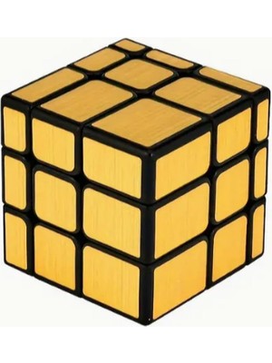 Zetconcept 3x3 Altın Rengi Aynalı Zeka Küpü, Profesyonel Hız Küpü, 3x3 Golden Mırror Ayna Kü
