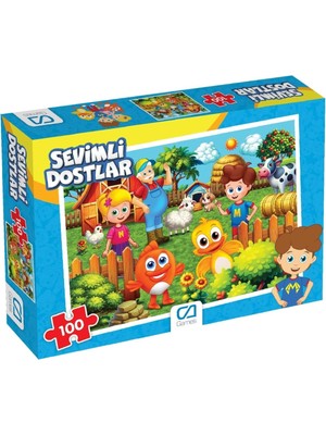 Sevimli Dostlar Lisanslı 100 Parça 34X24CM Çocuk Puzzle Yapboz Serisi
