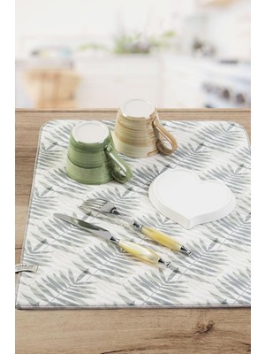 Hamur Bulaşık Kurutma Matı 42X50 cm Pedi Kurulama Bezi Örtüsü MF-075