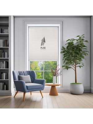 Plise Dekor Beyaz Plise Perde (Yapıştırmalı) (100G x 150Y Cm)