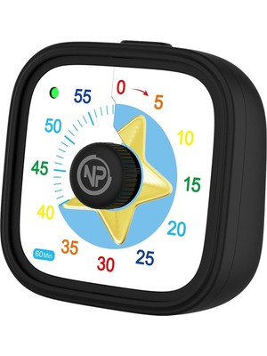 Npo Mutfak,ders,yemek Için 60DK Analog Alarm Zamanlayıcı,pomodoro Öğrenci Motivasyon Saati (Siy