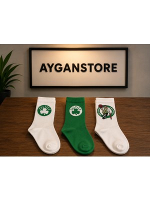 Aygan Store 3 Çift Yeni Model Kolej Spor Tenis Çorap Kombinleri 3 Adet