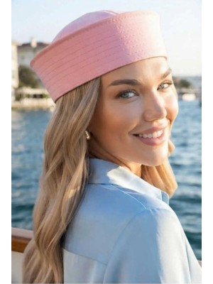 Uniquetrenders Kadın Sailor Denizci Kaptan Şapkası Retro Marin Model Siperliksiz Şapka