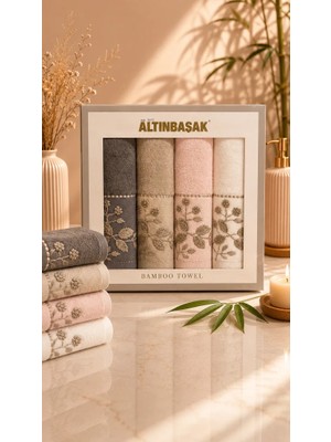 Altınbaşak Bambu 4´lü 50X90 El Havlusu Noble