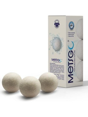 Metsgo / Yün Kurutma Topları -%100 Organik Koyun Yünü - Çamaşır Kırışık Önleyici - Kurut