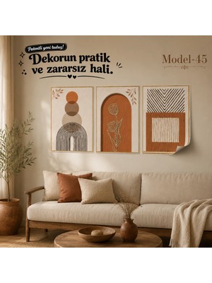 Akıllı Kağıt Statik Tutunma Özellikli Tablo - Poster Modern (Model- 45)