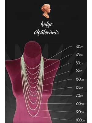 Birinci1926 925 Ayar Gümüş Halka Kilitli Doğal Inci Kolye