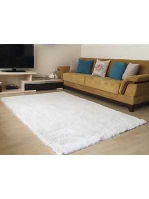 Tappeto Tavşan Tüyü Dekoratif Post Halı Kar Beyaz (160X230 Cm)