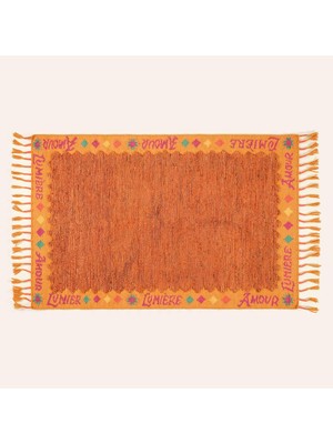 Mey İthalat Tohana Saçaklı Jüt Kilim 160X230 cm Tarçın