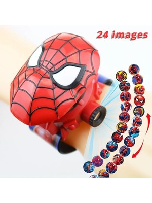 Lrs Store Spiderman Örümcek Adam Projeksiyonlu Dijital Çocuk Saati Duvara Yansıtmalı Kaliteli,