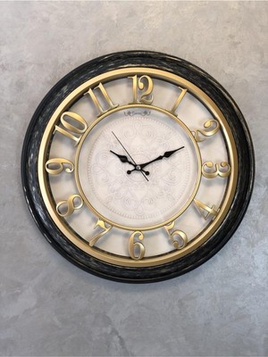 Akar Saniye Sessiz Mekanizma Dekoratif Duvar Saati 46 cm
