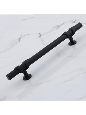 Mey İthalat 10 Adet Maça Siyah Metal Kulp 128 Mm-12,8 cm Mobilya Çekmece Mutfak Dolabı Dolap Kulplar Kulbu Kulpu
