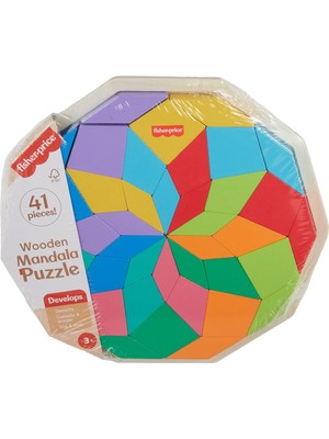 Mandala Yapboz Yürüme Çağındaki Çocuklar Için 40 Ahşap Parçadan Oluşan Geometrik Mandala Y