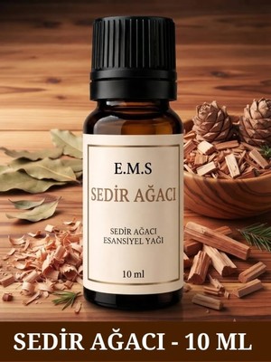 E.M.S SEDİR AĞACI 10 ml Oda Kokusu Esansı Esansiyel Uçucu Yağ ile Doğal Ferahlama Sağlar