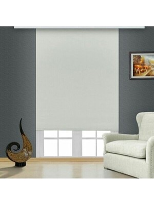 Beyazıt Tekstil Ekru Blackout Stor Perde Alüminyum Kasa (Karartma Stor) Ekru 130 x 260 BYZT141