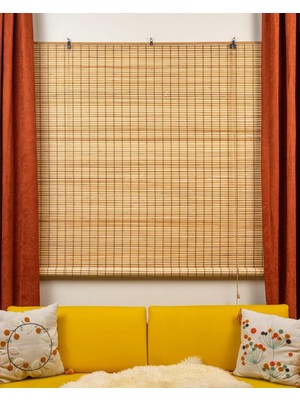 Rodos Ahşap Bambu Stor Perde (150 x 180)