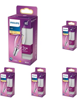 Classic 25W BA35 E14 Ww cl Dim Edilmez Sarı Işık Filament Ampul 5li Paket