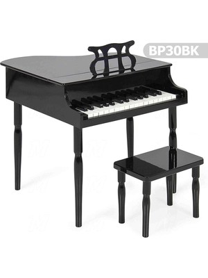 Çocuk Için Ahşap Piyano BP30BK Nota Sehpası ve Tabure Hediyeli