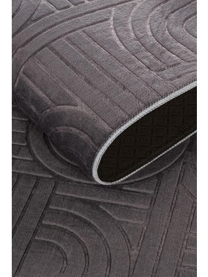 Tropikal Home Bambu Dokulu Modern Desenli Kaymaz Taban Lüx Dört Mevsim Yıkanabilir Halı Yolluk,