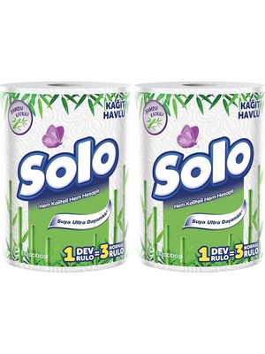 Solo Bambu Dev Rulo Havlu 1:3 (2 Paketi)