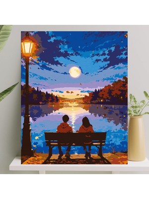 Boyama Tuval Seti Fırça Boya Dahil Çıtalı 40X50 cm - Ilk Buluşma