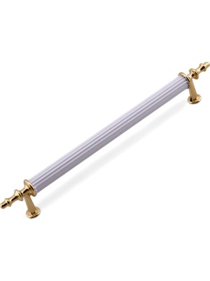 Mey İthalat Beyaz Gold 224MM Metal Mobilya Kulp Modern Dayanıklı Dolap Çekmece Kulbu Dekoratif Mobilya Aksesuarı