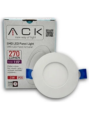 Ack 3W Sıva Altı LED Panel 4000K