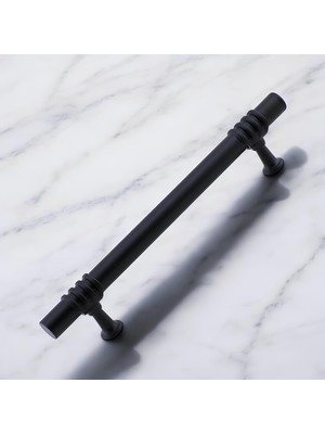Mey İthalat Eylül (96 mm - 9.6 Cm) Siyah Metal Mobilya Mutfak Çekmece Dolap Dolabı Kapak Kulbu Kulpu Kulpları