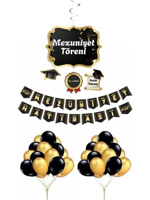 Mezuniyet Töreni Parti Süsleme Seti - Çok Renkli, 5454345