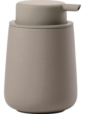 Mey İthalat Zone Denmark Nova One Banyo Için Sabunluk, Seramik Sabunluk, El Sabunu/sıvı Sabun Için, Çap 8 Cm, Yükseklik 11,5 Cm, Kapasite 250 Ml, Boz Kahverengi